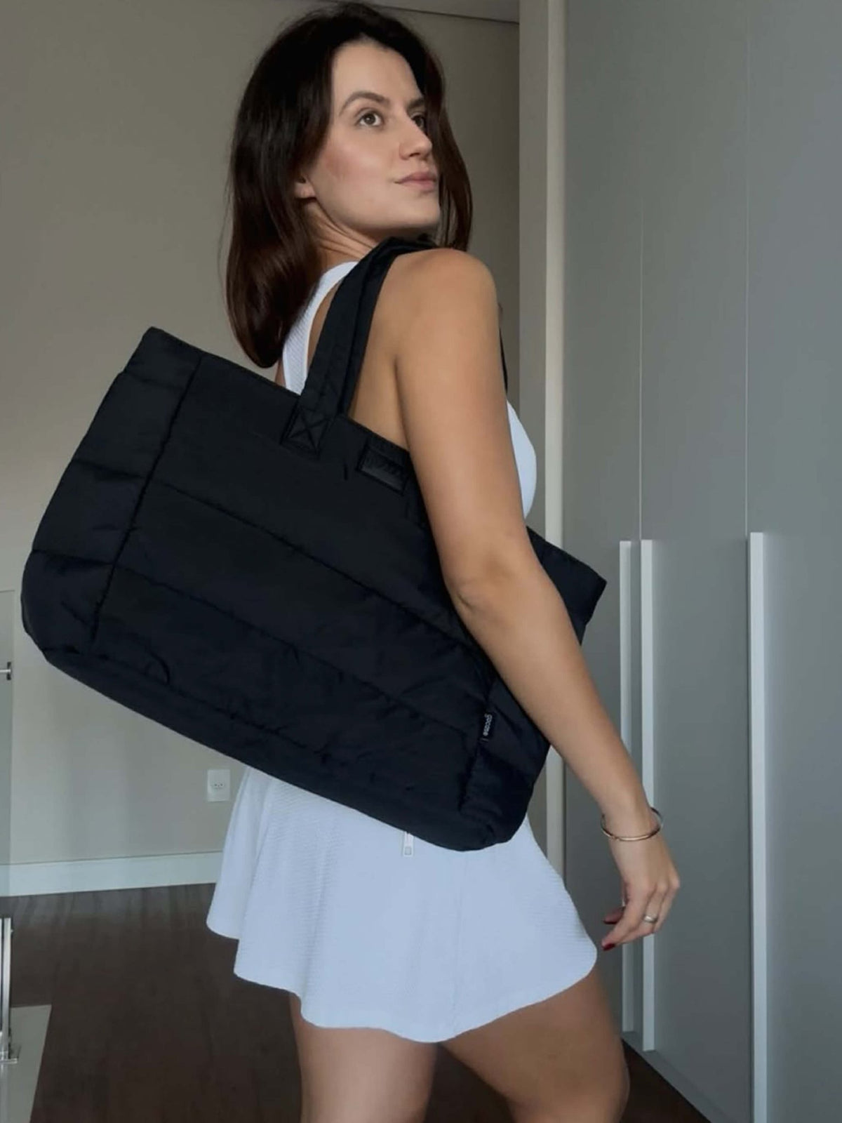 SEAME - Alex Puffer Tote Bag Black Regular