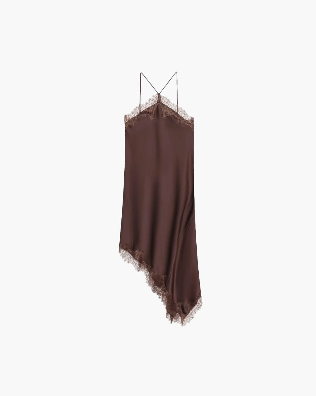 SEAME - Alicia Sling Cocktail Dress Brown XS