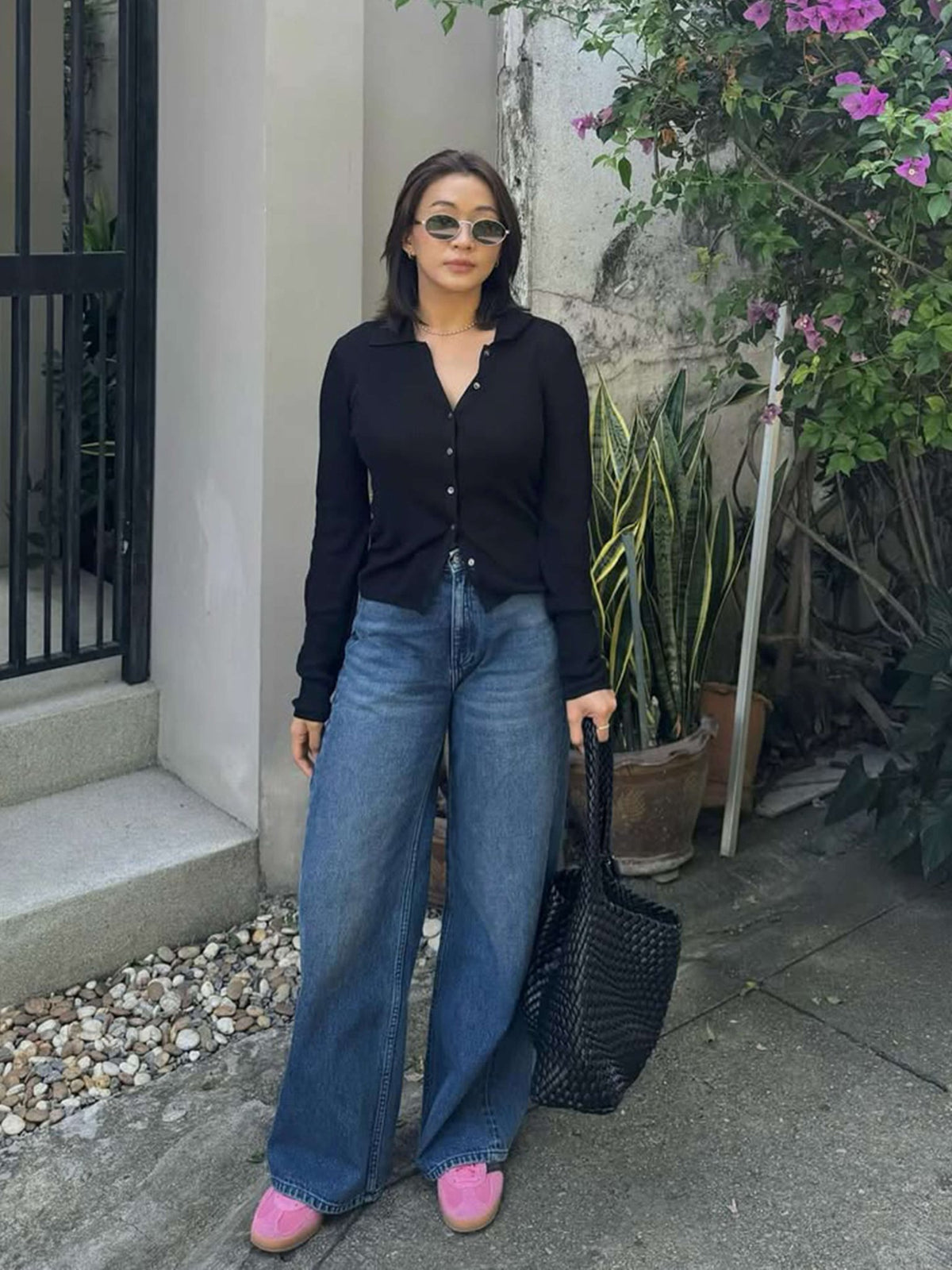 Seame - Cara Woven Shopper Bag XL Burgundy XL