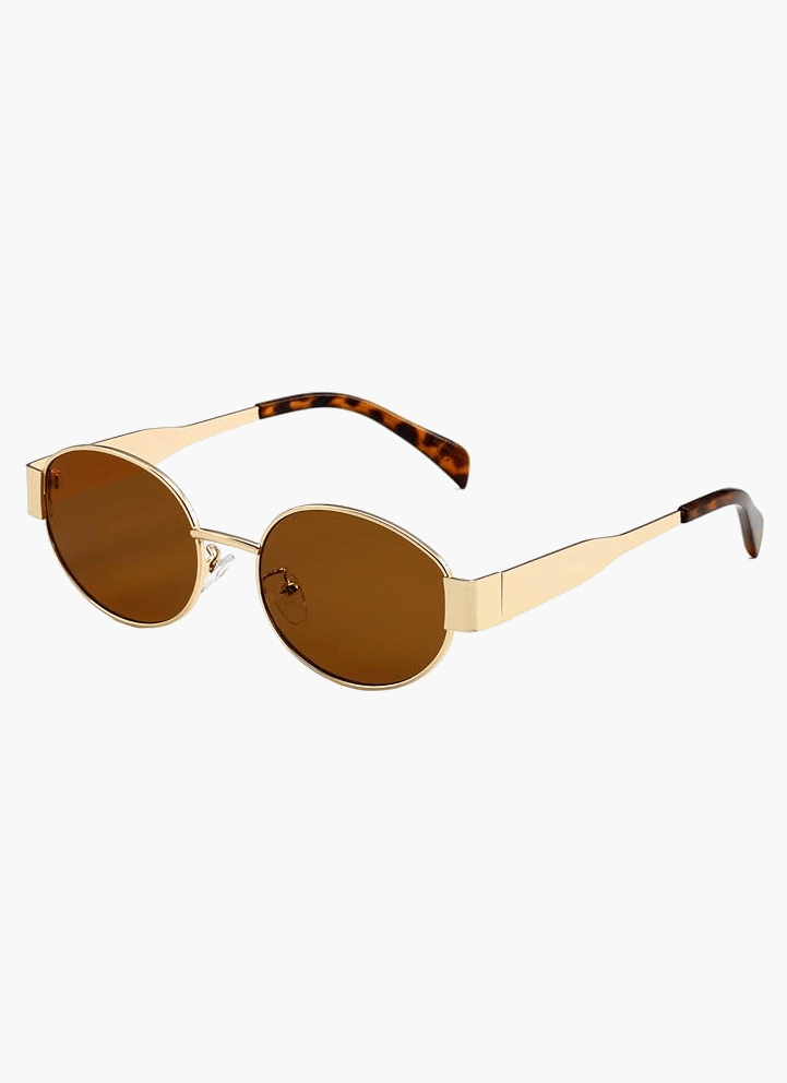 Seame - Cilia Sunglasses Gold frame brown lenses