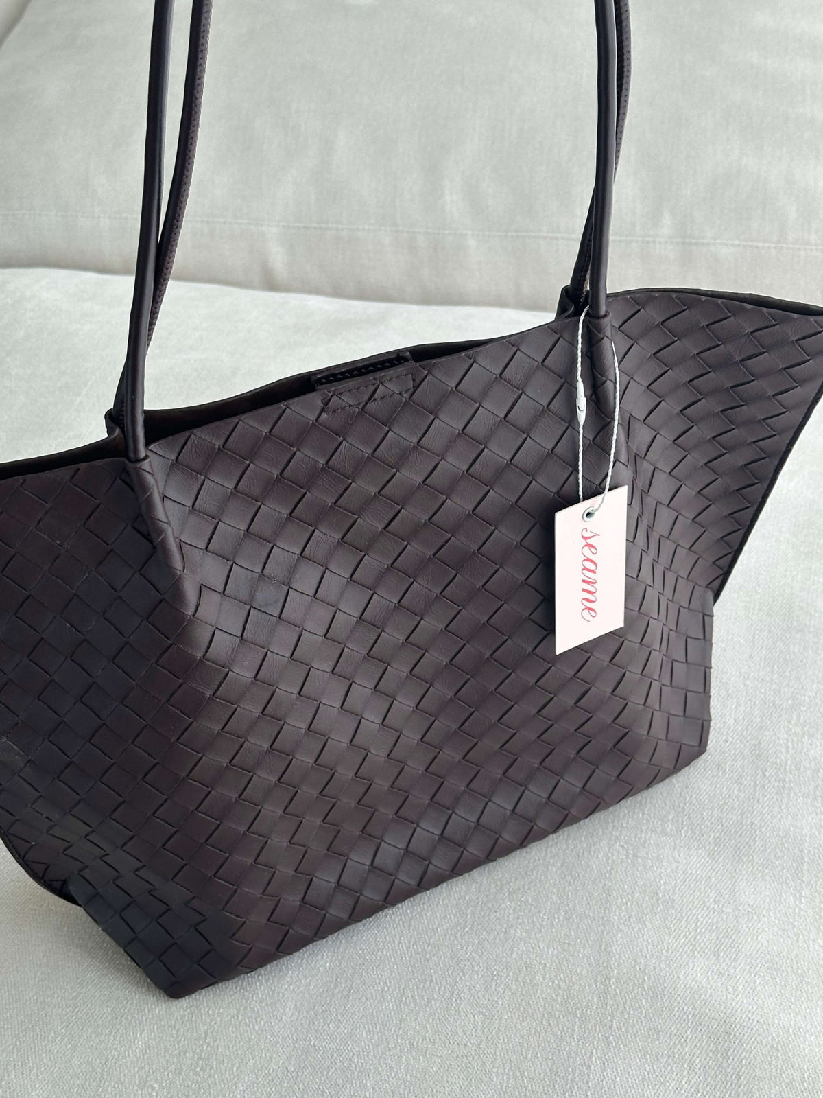 SEAME - Diana Woven Tote Bag Black Regular