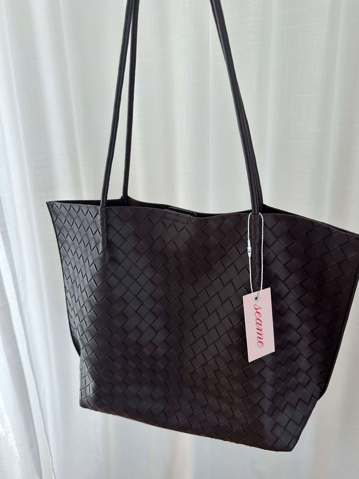 SEAME - Diana Woven Tote Bag Black Regular