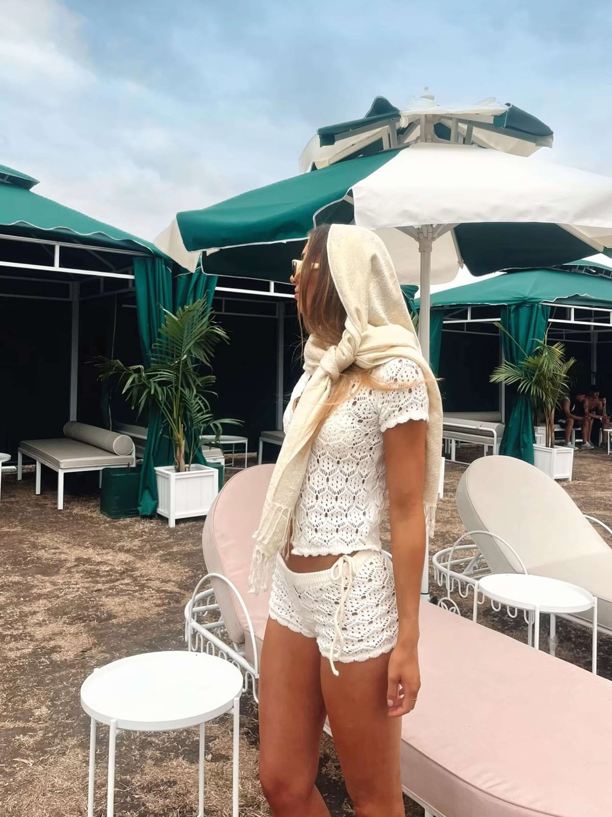 Seame - Glenda Crochet Set White S