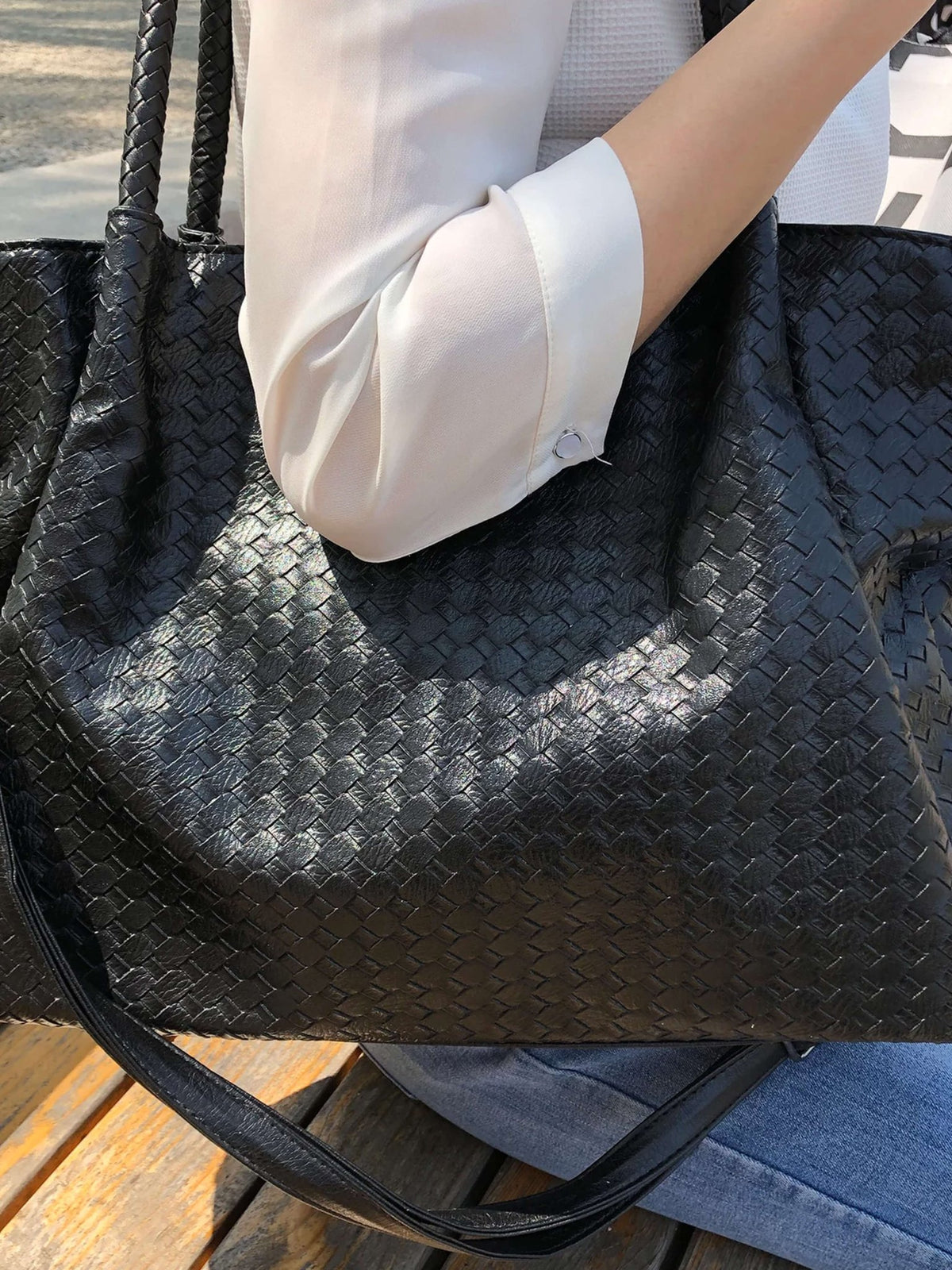 SEAME - Gracie Woven Bag XL Black Regular