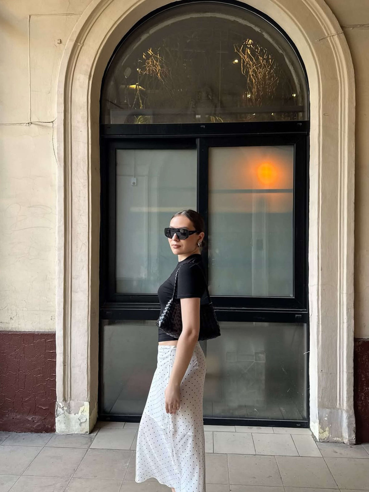 SEAME - Madeleine Vegan Leather Woven Bag Small Black Small