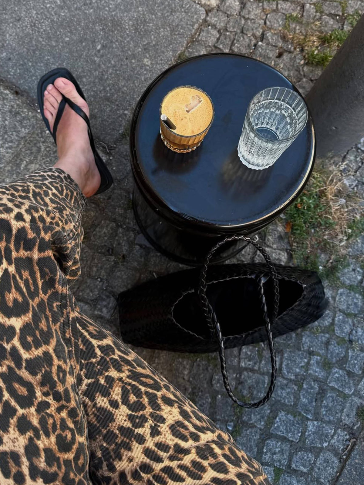 SEAME - Madeleine Vegan Leather Woven Bag Small Brown Small