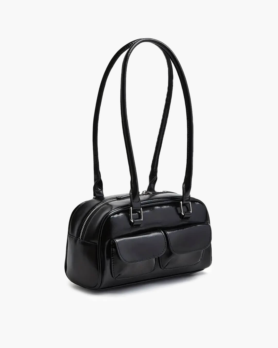 SEAME - Maelle Vegan Leather Pocket Bag Black Regular
