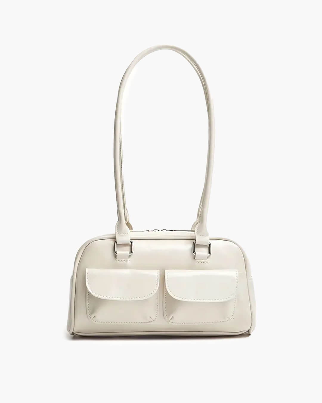SEAME - Maelle Vegan Leather Pocket Bag White Regular