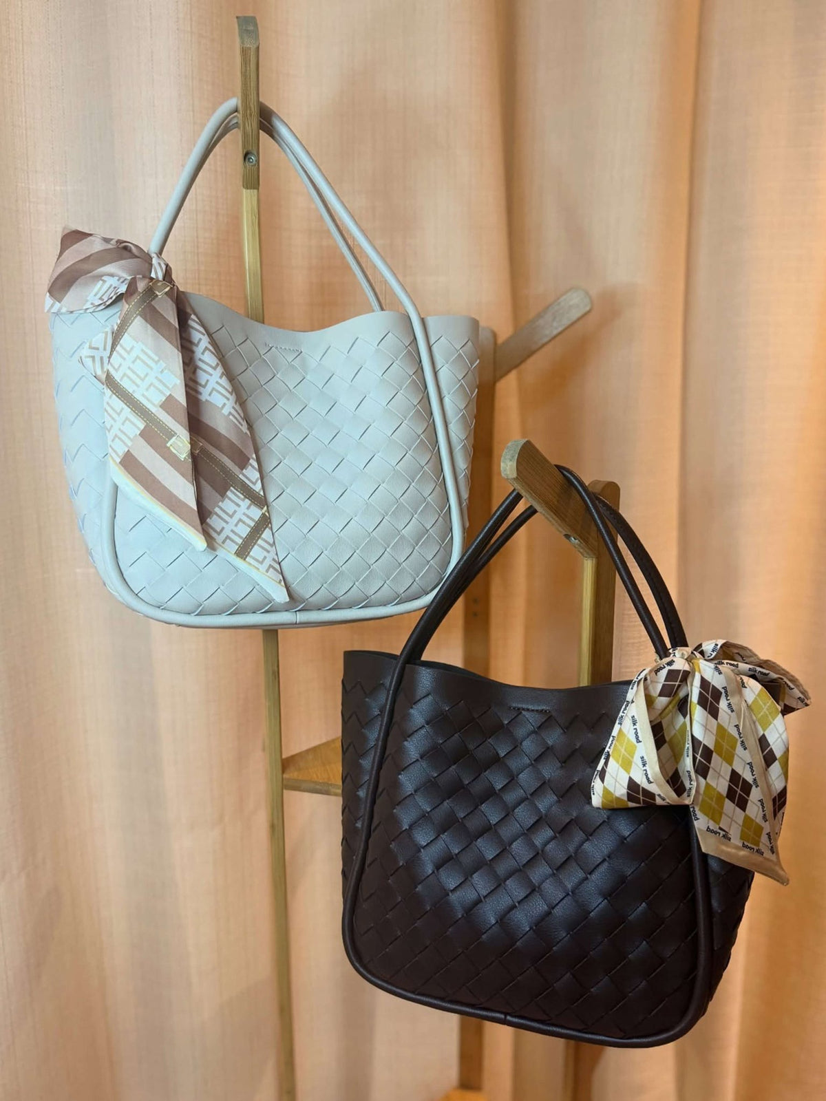 Seame - Rizelle Faux Leather Tote Bag Black Regular