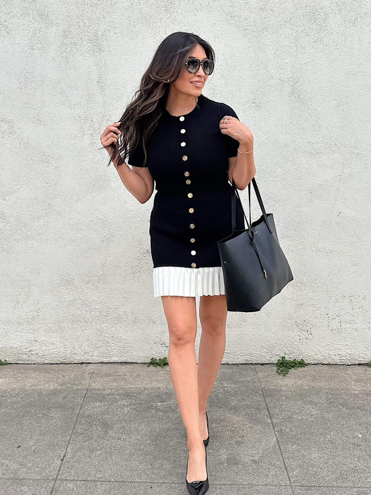 Seame - Sandra Mini Dress Black S