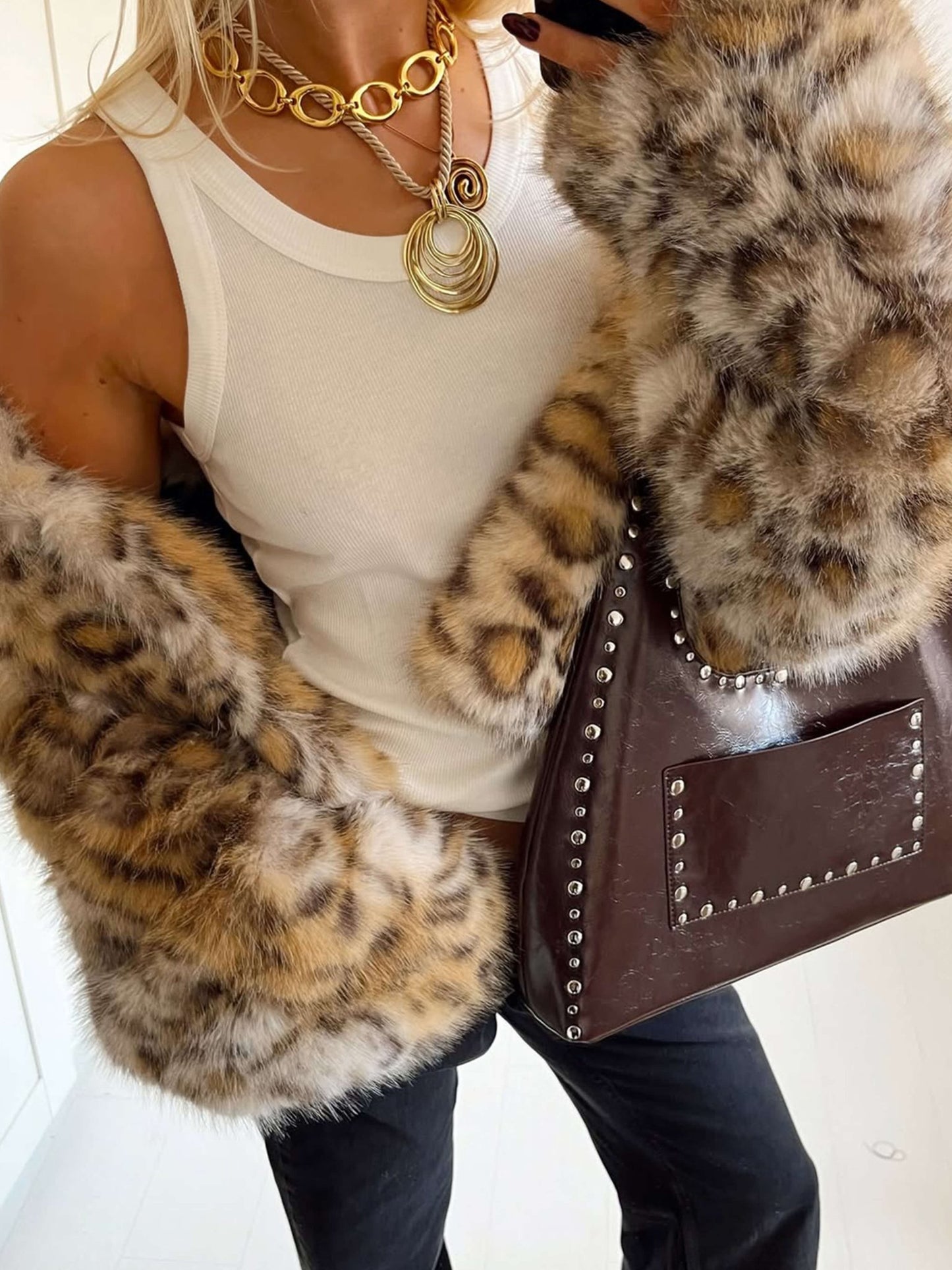 Seame - Stefani Studded Tote Bag Black Regular