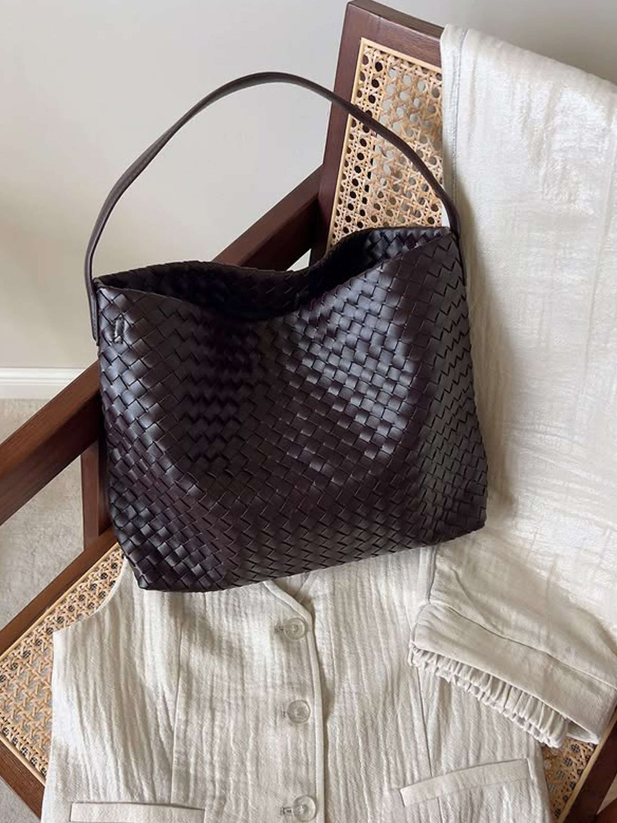 Seame - Sylvia Woven Tote Bag Brown Regular