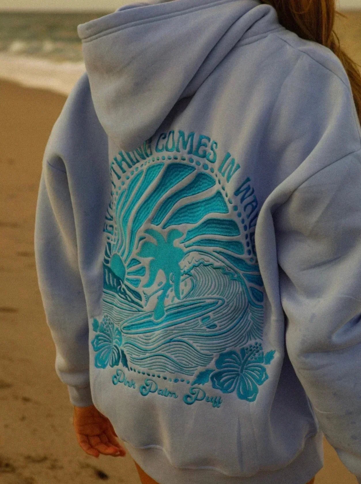 SEAME - Talia Chasing Sunsets Hoodie Blue M