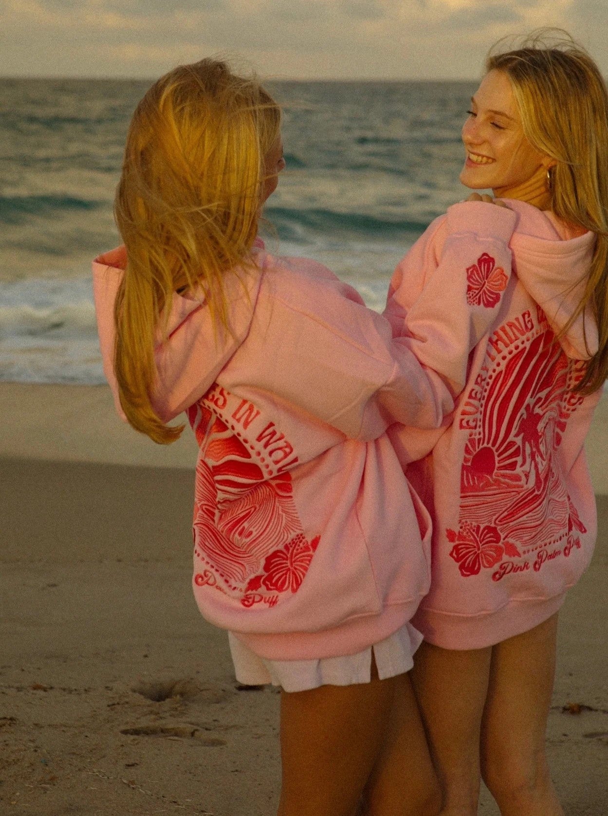 SEAME - Talia Chasing Sunsets Hoodie Light Pink S