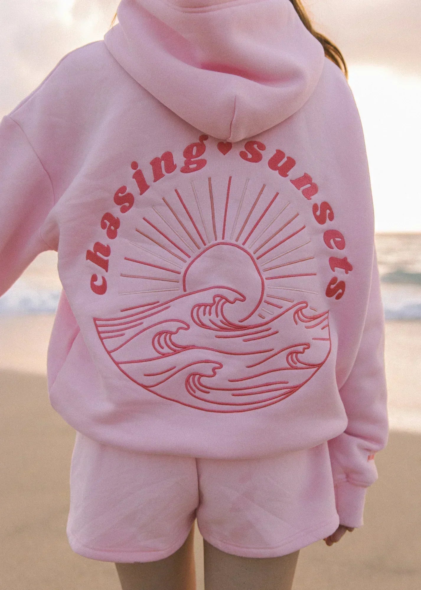 SEAME - Talia Chasing Sunsets Hoodie Pink XS