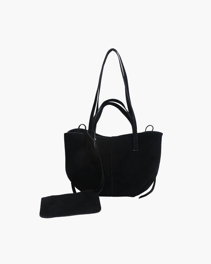 SEAME - Adriana - Vegan Leather Tote Bag with Large Capacity & Coin Purse for Women Black