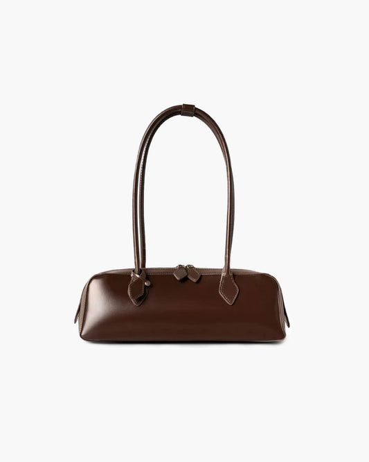 SEAME - Bridget Leather Baguette Bag Coffee