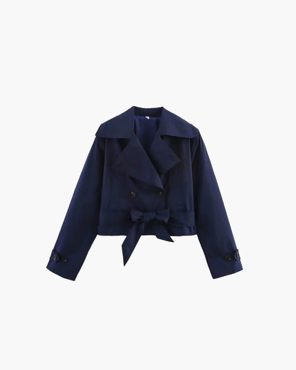SEAME - Noelle Trench Coat Navy Blue S