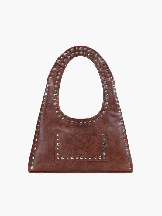 SEAME - Stefani Studded Tote Bag Brown Regular